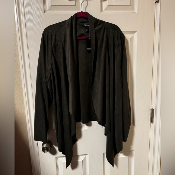 Torrid Suede Drape Front Jacket. Size 3. NWT - Picture 4 of 9